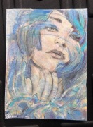 Portret kobiety – technika mieszana / akryl / pastel 