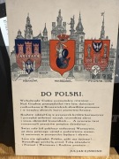 Pocztówka patriotyczna 1915 – Do Polski – Herby miast – Warszawa