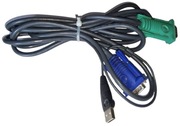Kabel KVM VGA z USB - Długość 3 metry - Do Przełącznika KVM / Serwera