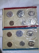 3 zestawy Monet obiegowych mennicze z lat 1970 1971 1972 Mennicę P,D,S