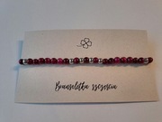 Bransoletka kamienie stal nierdzewna prezent 