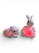 Figurka królik wiosna LED RGB - zestaw 2 sztuk, Flying Tiger, małe/średnie