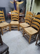 Komplet  4 krzeseł z siedziskami z morskiej trawy 