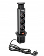 Gniazdo wpuszczane w blat GTV FI60 CZARNE