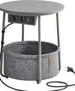 Stolik kawowy Songmics Vasagle okrągły 45 x 45 x 50cm odcienie szarości