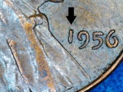 LINCOLN    CENT--1956--USA---KRZYWA--1---ERROR