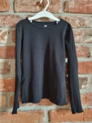 Czarna bluzka w prążek * H&M