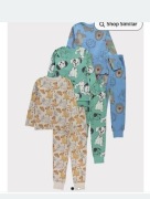 Bawełniane piżamy George 110 4-5  Disney dalmatynczyki król lew 