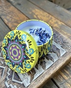 Świeca naturalna wosk sojowy handmade africa boho etno hippie mandala