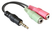 Adapter Audio Delock 65344 minijack (3,5 mm) - 2x minijack (3,5 mm)