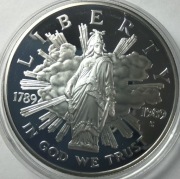 1 Dollar 1989, 200 lecie Kongresu USA + Certyfikat