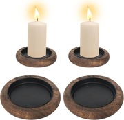Podstawki na świece kubki BELIHOME 11cm, okrągłe 2szt