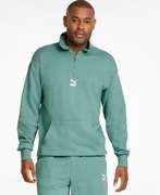 Bluza męska PUMA – półgolf / half-zip – kolor miętowy L