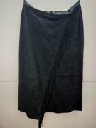 Laurèl grupa ESCADA jak nowa spódnica skóra naturalna zamsz frędzle boho 