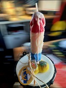 ŚWIECA HAND MADE PENIS ŚMIESZNY PREZENT DUŻY TĘCZA