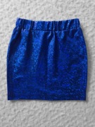 NOWA chabrowa spódniczka, wzór skóry węża z łuską holograficzną r.146