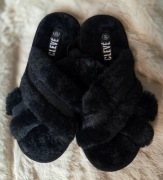 KAPCIE CZARNE PRZEKŁADANE CLEVE ROZM: 38