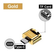 Kolor złoty Czytnik kart TF,. USB typ C - micro SD