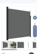 Zwijana markiza boczna  vidaxl 160*600 antracyt 