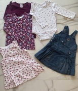 Mexx jeansowa sukienka 12-18m, 80 cm H&M bluzeczka - 5 szt.