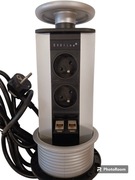 Gniazdo port wysuwny 2x230V +2xRJ45