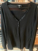 TCM sweter kardigan narzutka wdzianko oversize dżety cekiny