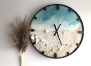 Piękny zegar „ocean” 50cm RĘKODZIEŁO 