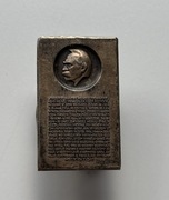 Miniatura tablicy Aumiler J Piłsudski srebro