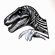WELOCIRAPTOR | Wallart w kolorze czarnym (PLA) - DRUK3D