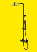 Kolumna prysznicowa termostatyczna Cersanit Bari czarna regulowana