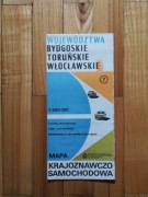 mapa krajoznawczo samochodowa Bydgoskie, Toruńskie, Włocławskie