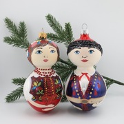 Szklane bombki choinkowe - ZESTAW Strój Krakowski