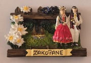 Magnes na lodówkę ceramiczny ZAKOPANE Górale Tatry Giewont Gerlach(4K)