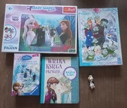 Frozen - 2 x puzzle (nowe i jak nowe) + gra + książka