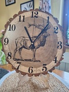 Zegar ścienny z plastra dębu 