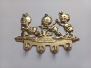 Kaczor Donald, Hyzio, Dyzio, Zyzio- wieszak mosiądz Walt Disney 