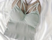 Crop Top prążkowany. Nowy z wbudowanym biustonoszem Rozmiar Uniwersalny 