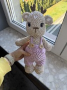 Jelonek przytulanka handmade na szydełku