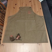 Fartuch na paski brązowy 