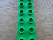 Duplo 3 klocki 2x8 płatkie/płytka zielone i czerwony