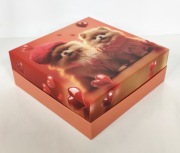 Pudełko ozdobne na prezent dekoracyjne Box z pokrywką Pieski Walentynki