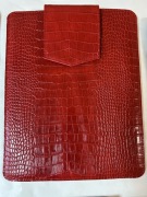 Pokrowiec na laptopa skórzany czerwony (33x26,5 cm)