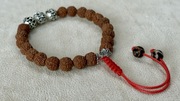 Bransoletka (mala) z rudrakshy regulowana 18-24cm