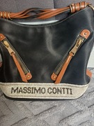 Torebka damska czarna z cyrkoniami 