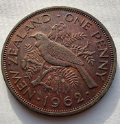 NOWA ZELANDIA 1 Penny 1962 ŁADNA