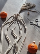 Kwietnik wiszący # 3, h 100; 85 wewn/zewn. Makrama