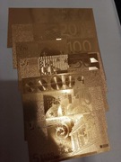 Złote banknoty Euro. 