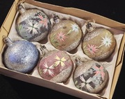 Bombki choinkowe prl okrągłe retro ozdoby na choinkę  vintage 