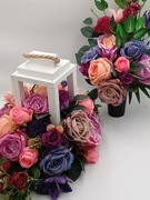 Komplet nagrobny  -kompozycja w lampionie 