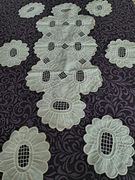 Haftowany bieżnik serwetki komplet wyszywany retro vintage PRL